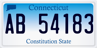 CT license plate AB54183