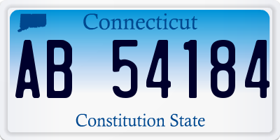 CT license plate AB54184