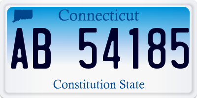 CT license plate AB54185