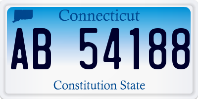 CT license plate AB54188