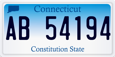 CT license plate AB54194