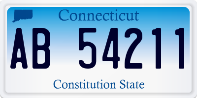 CT license plate AB54211