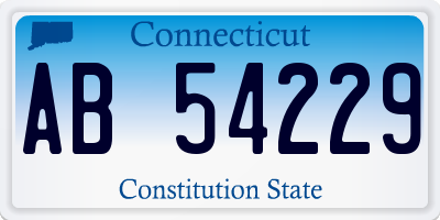 CT license plate AB54229