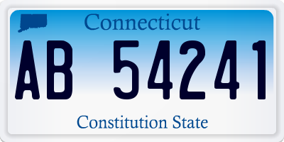 CT license plate AB54241