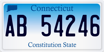 CT license plate AB54246