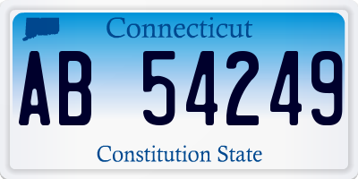 CT license plate AB54249