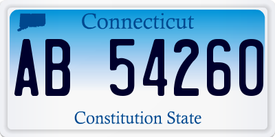 CT license plate AB54260