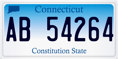 CT license plate AB54264