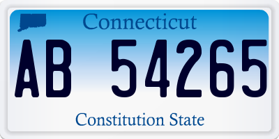 CT license plate AB54265