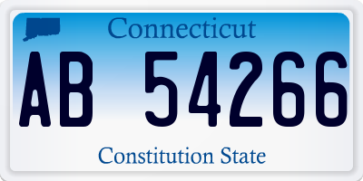 CT license plate AB54266