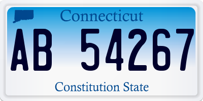 CT license plate AB54267