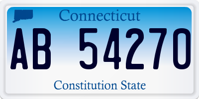 CT license plate AB54270