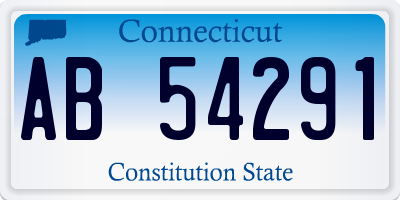 CT license plate AB54291