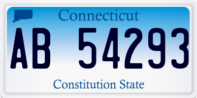 CT license plate AB54293