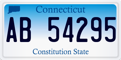 CT license plate AB54295