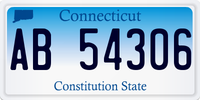 CT license plate AB54306