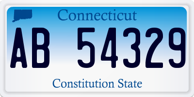 CT license plate AB54329