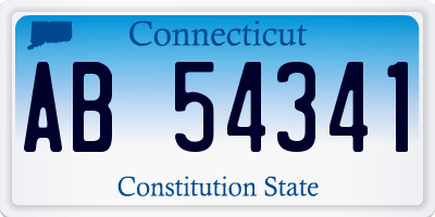 CT license plate AB54341