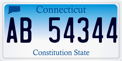 CT license plate AB54344