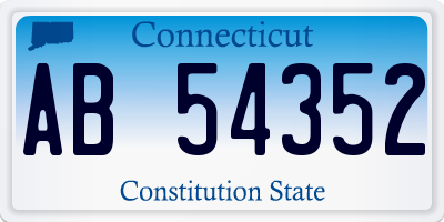 CT license plate AB54352