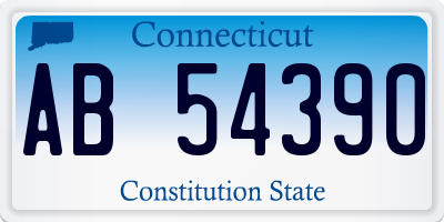 CT license plate AB54390