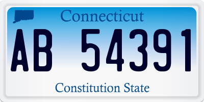 CT license plate AB54391