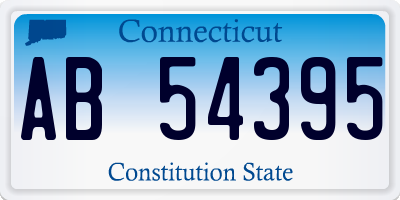 CT license plate AB54395