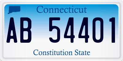 CT license plate AB54401