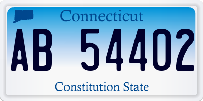 CT license plate AB54402