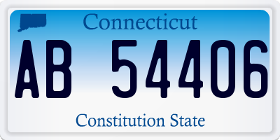 CT license plate AB54406