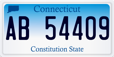 CT license plate AB54409