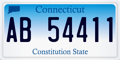 CT license plate AB54411