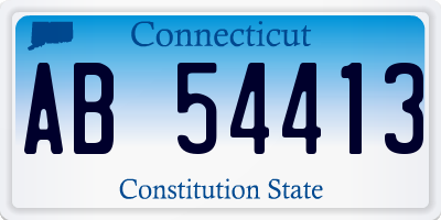 CT license plate AB54413