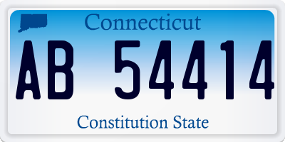 CT license plate AB54414