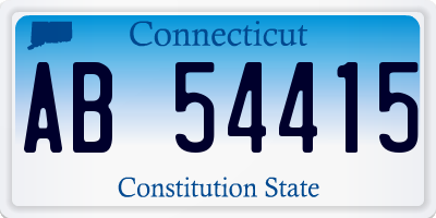 CT license plate AB54415