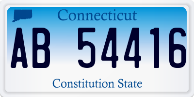 CT license plate AB54416