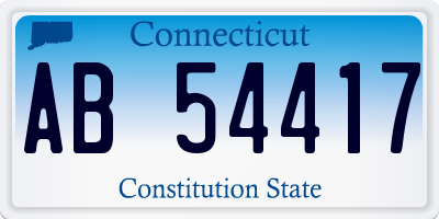 CT license plate AB54417