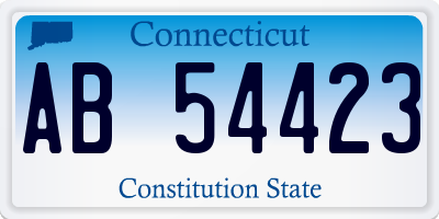 CT license plate AB54423