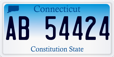 CT license plate AB54424