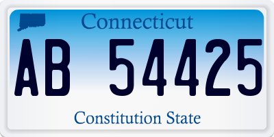 CT license plate AB54425