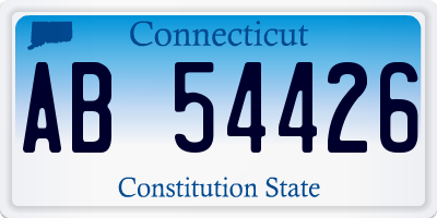 CT license plate AB54426