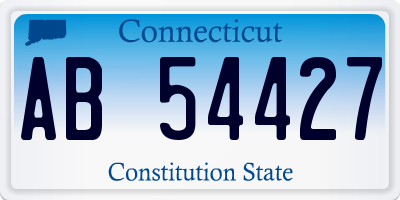 CT license plate AB54427