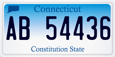 CT license plate AB54436