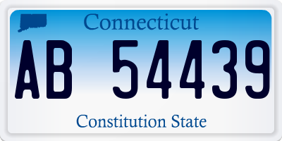 CT license plate AB54439