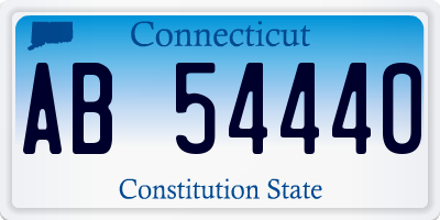 CT license plate AB54440