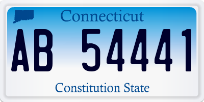 CT license plate AB54441