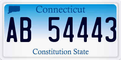 CT license plate AB54443