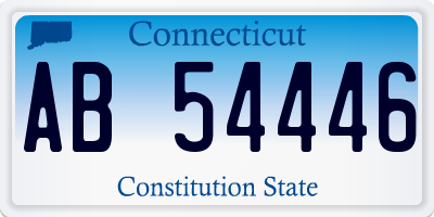 CT license plate AB54446