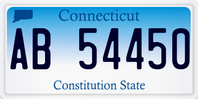 CT license plate AB54450