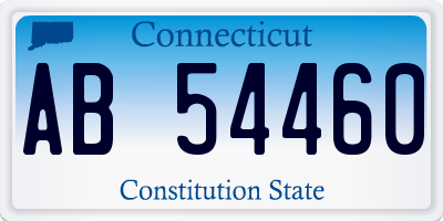 CT license plate AB54460